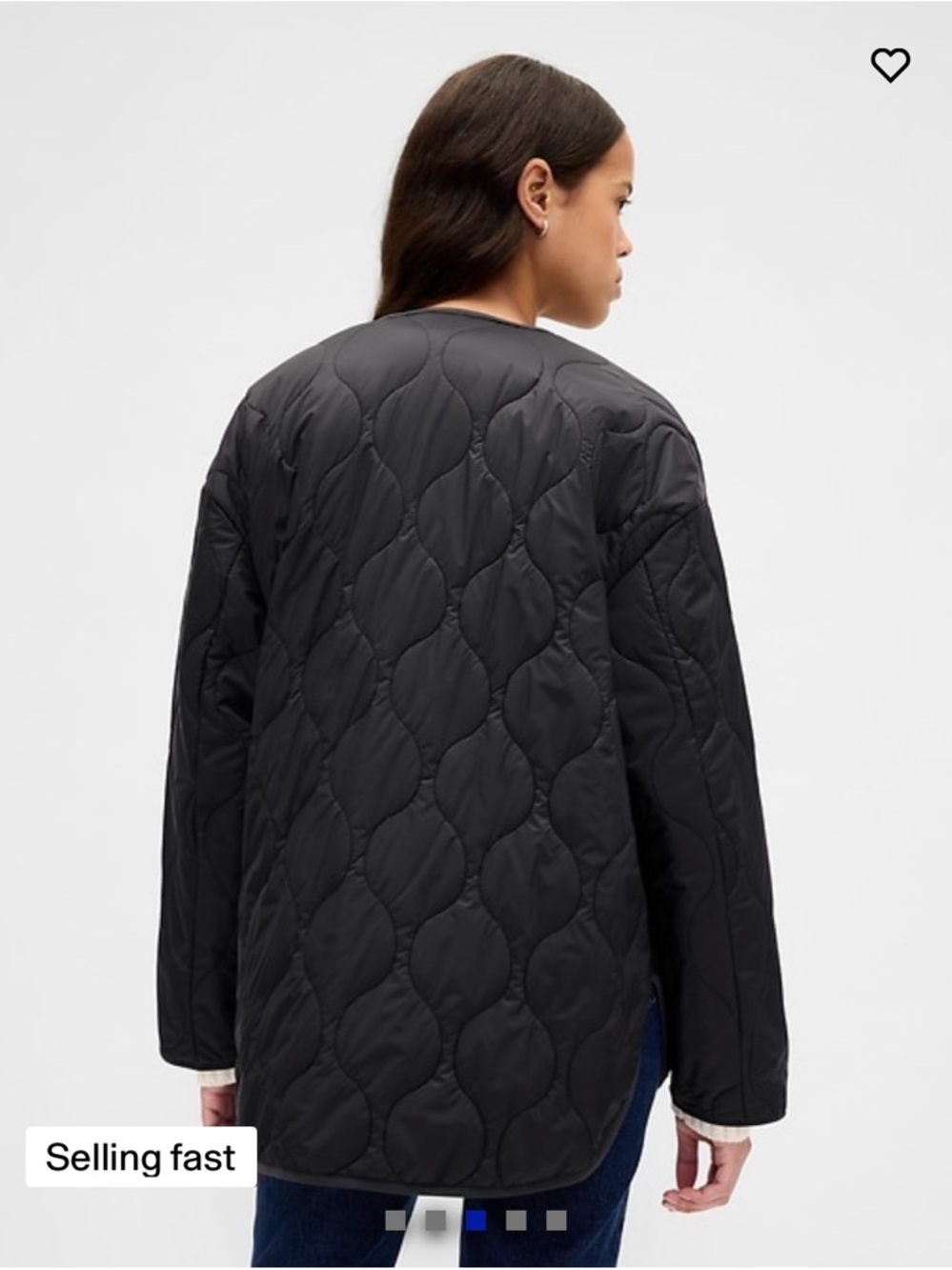 GAP Black Quilted Puffer Jacket - Picture 2 of 6